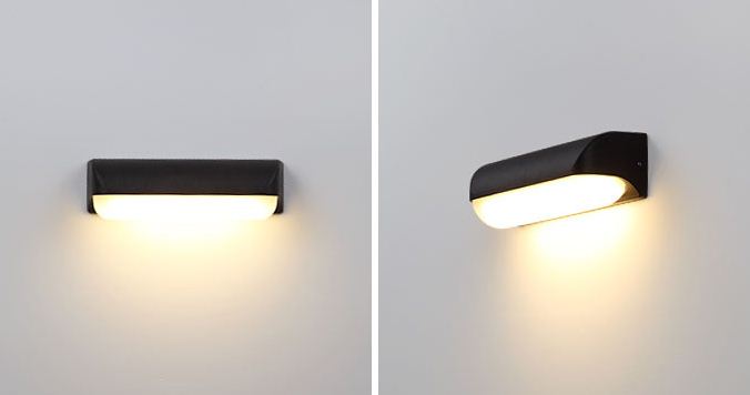  防水壁燈 LED 現代簡約6W 長方超薄設計 黑色暖光 白光可選